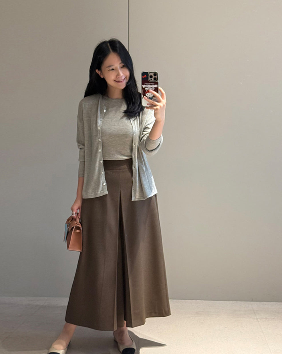 Elegant Pleated Skirt-Look Wide Pants