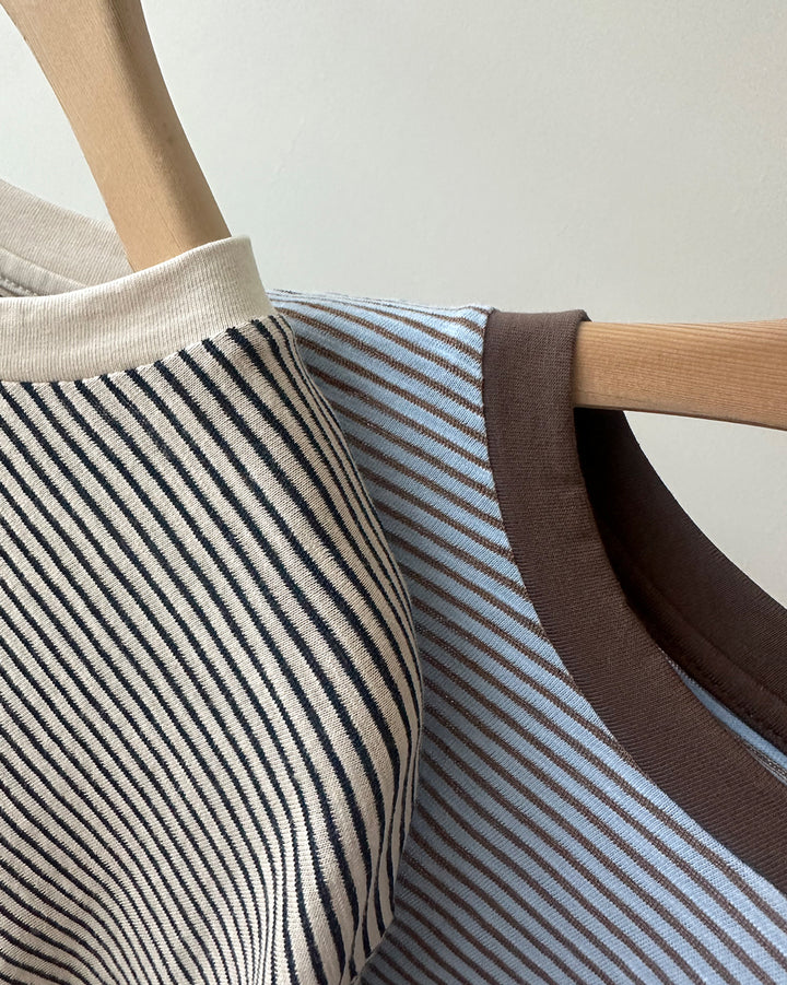 Casual Loose-Fit Striped Tee