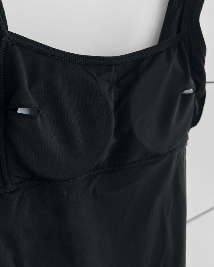 Textured Square Neck One-Piece Swimsuit