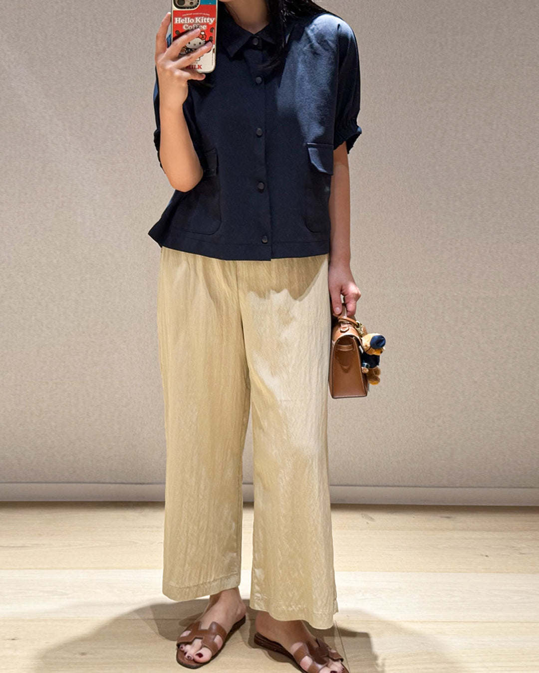 Crinkle Wide Leg Pants