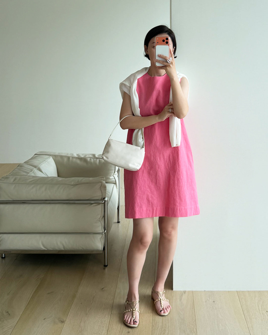 100% Linen Sleeveless A-Line Dress