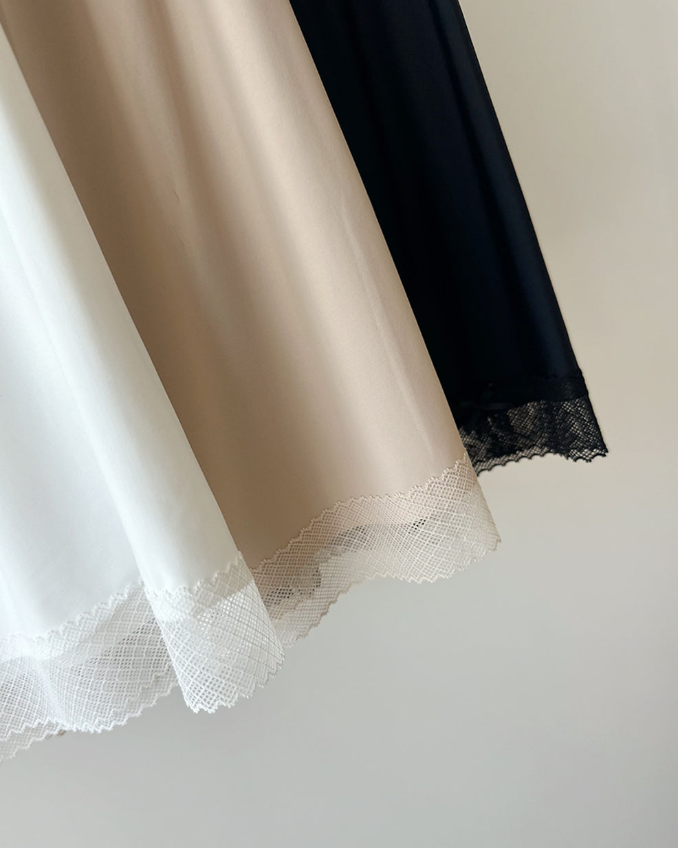 Lace-Trim Silky Safety Slip Shorts