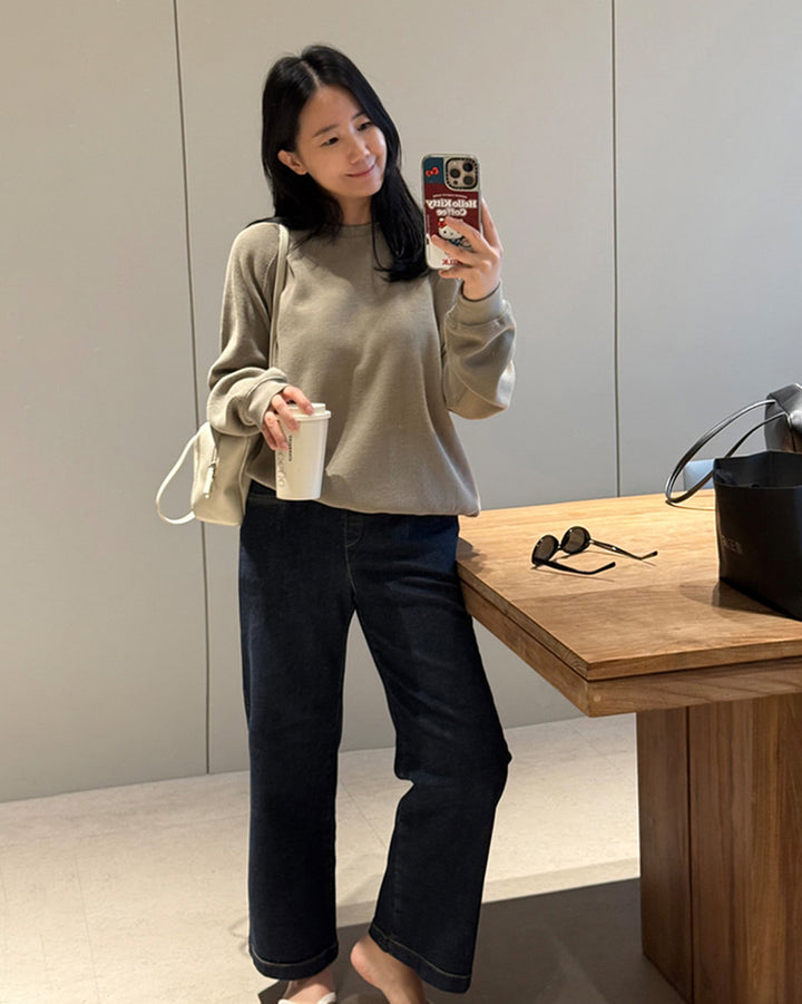 Dark Indigo Wide Straight Denim Pants