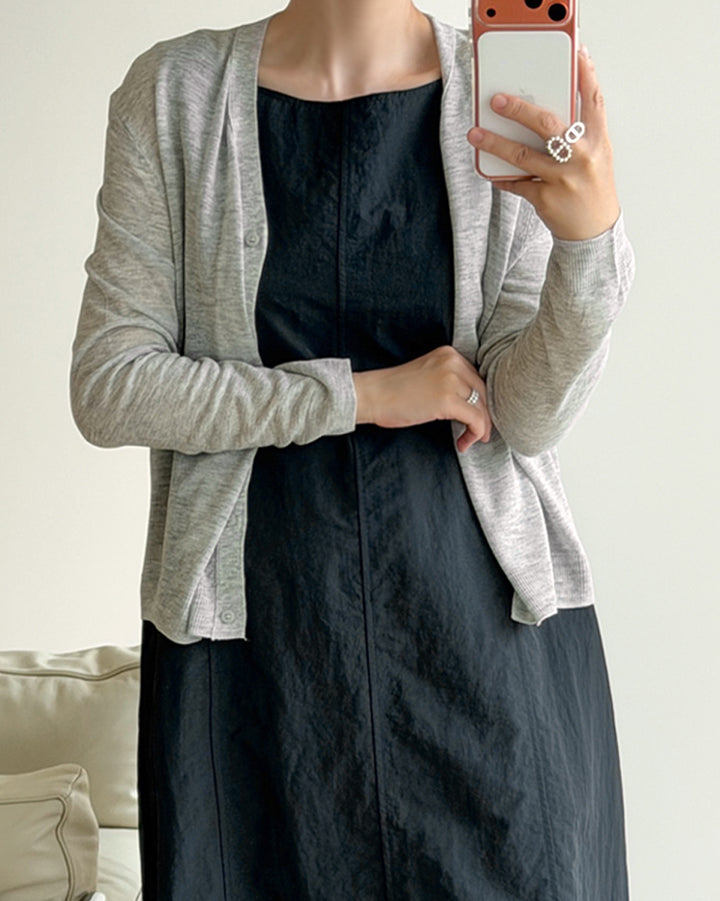 Linen Blend Lightweight Cardigan