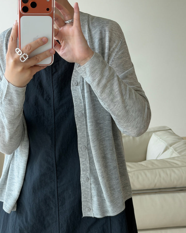 Linen Blend Lightweight Cardigan
