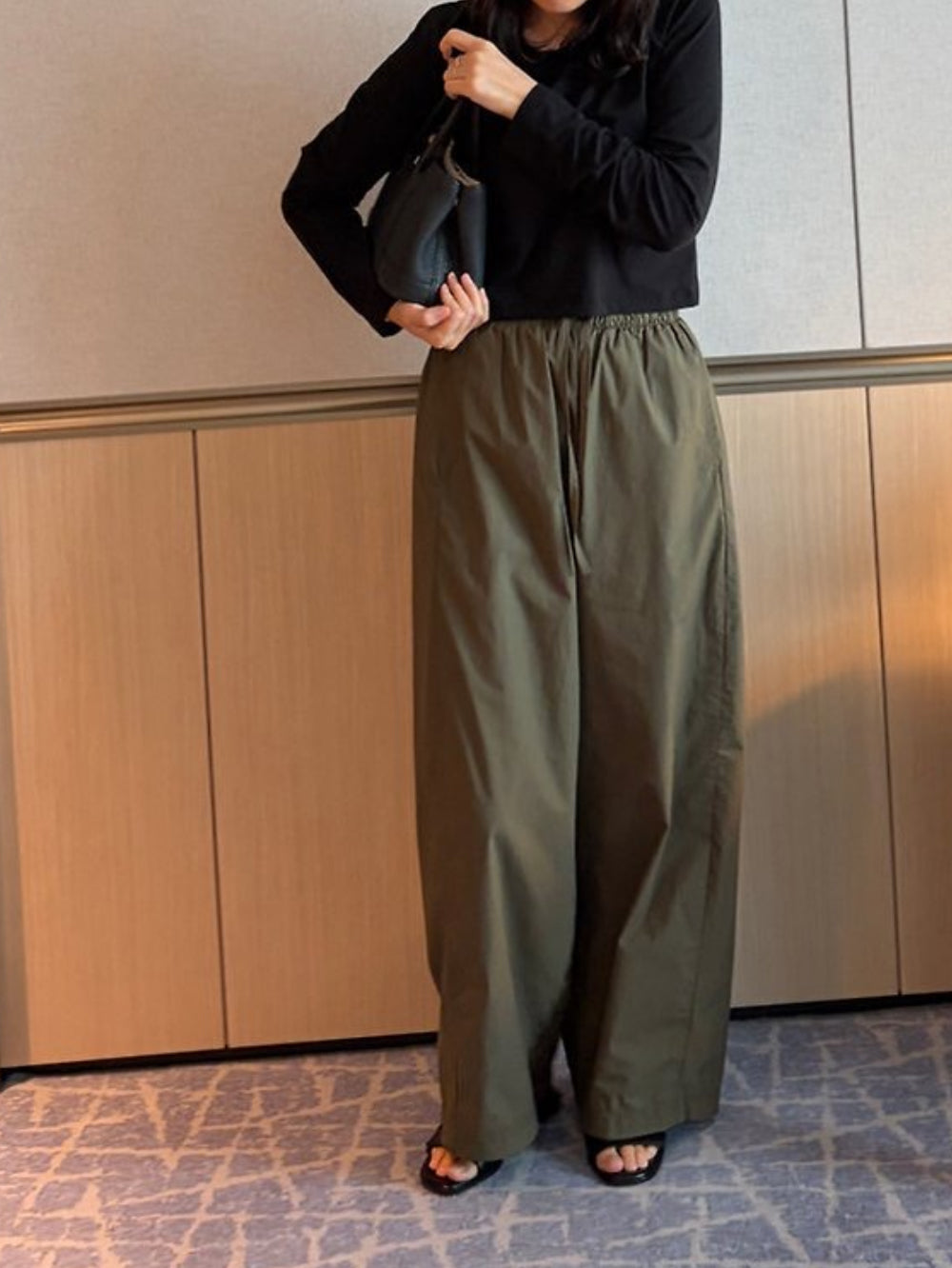 Cropped Long-Sleeve Cotton Tee