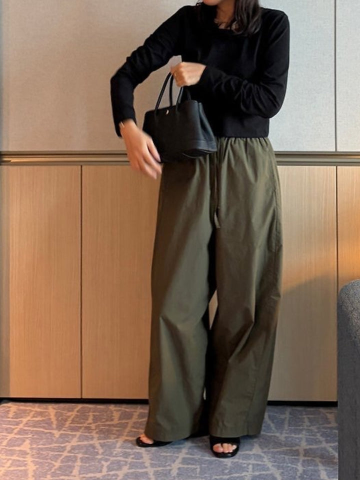 Cropped Long-Sleeve Cotton Tee